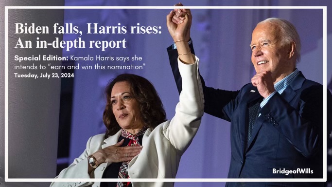 Biden Falls, Harris Rises